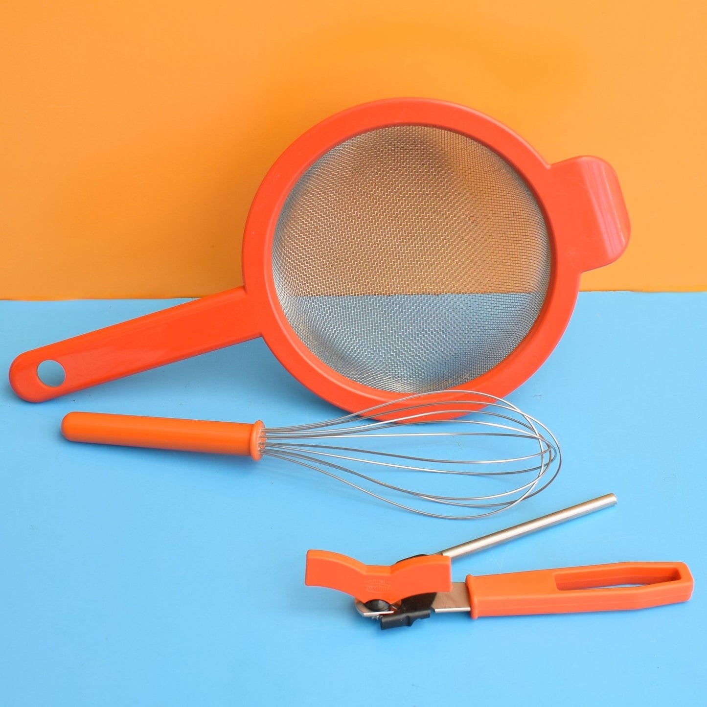 Vintage 1970s Plastic Kitchen Bits Tupperware Etc - Orange