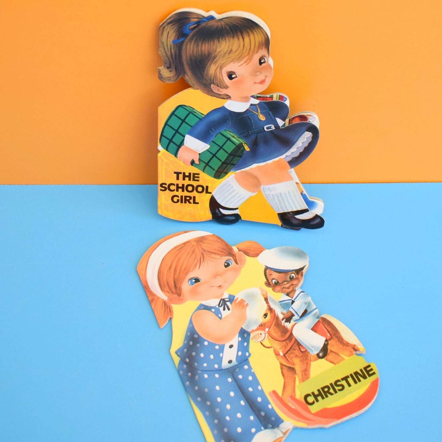 Vintage 1960s Kids Books - Little Girls - Christine & The School Girl by Vintage