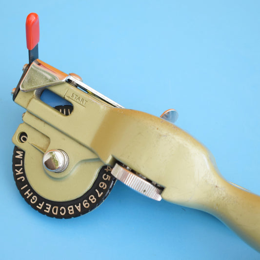 Vintage 1960s Dymo -Mite Tape Writer Label Maker - Model 22