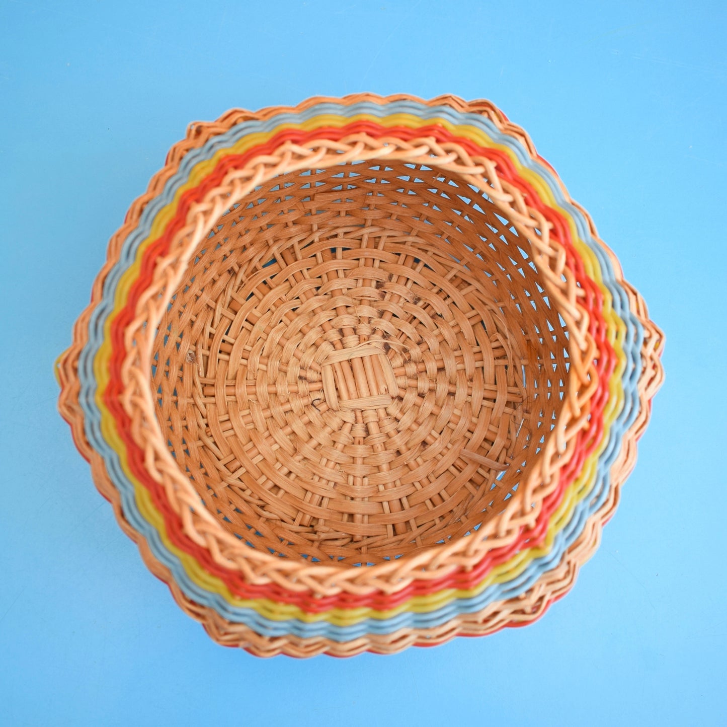 Vintage 1960s Wicker Basket - Planter / Storage by Vintage