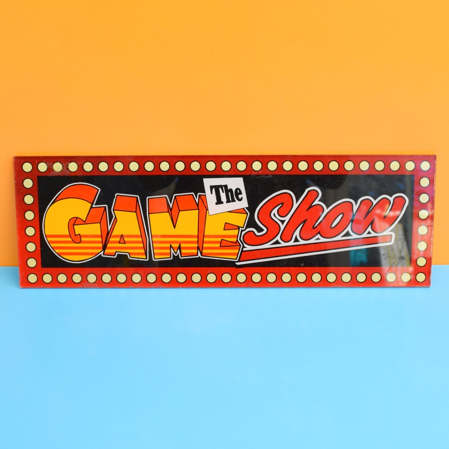 Vintage 1990s Perspex Pinball Sign - The Game Show by Pineapple Retro