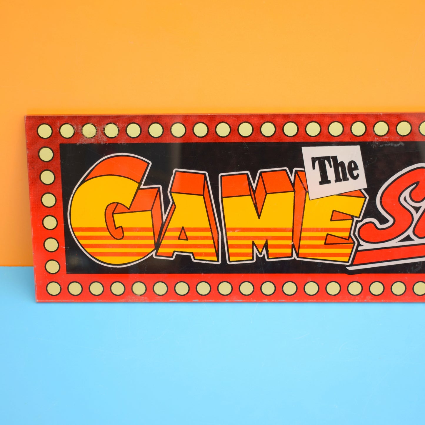 Vintage 1990s Perspex Pinball Sign - The Game Show by Pineapple Retro