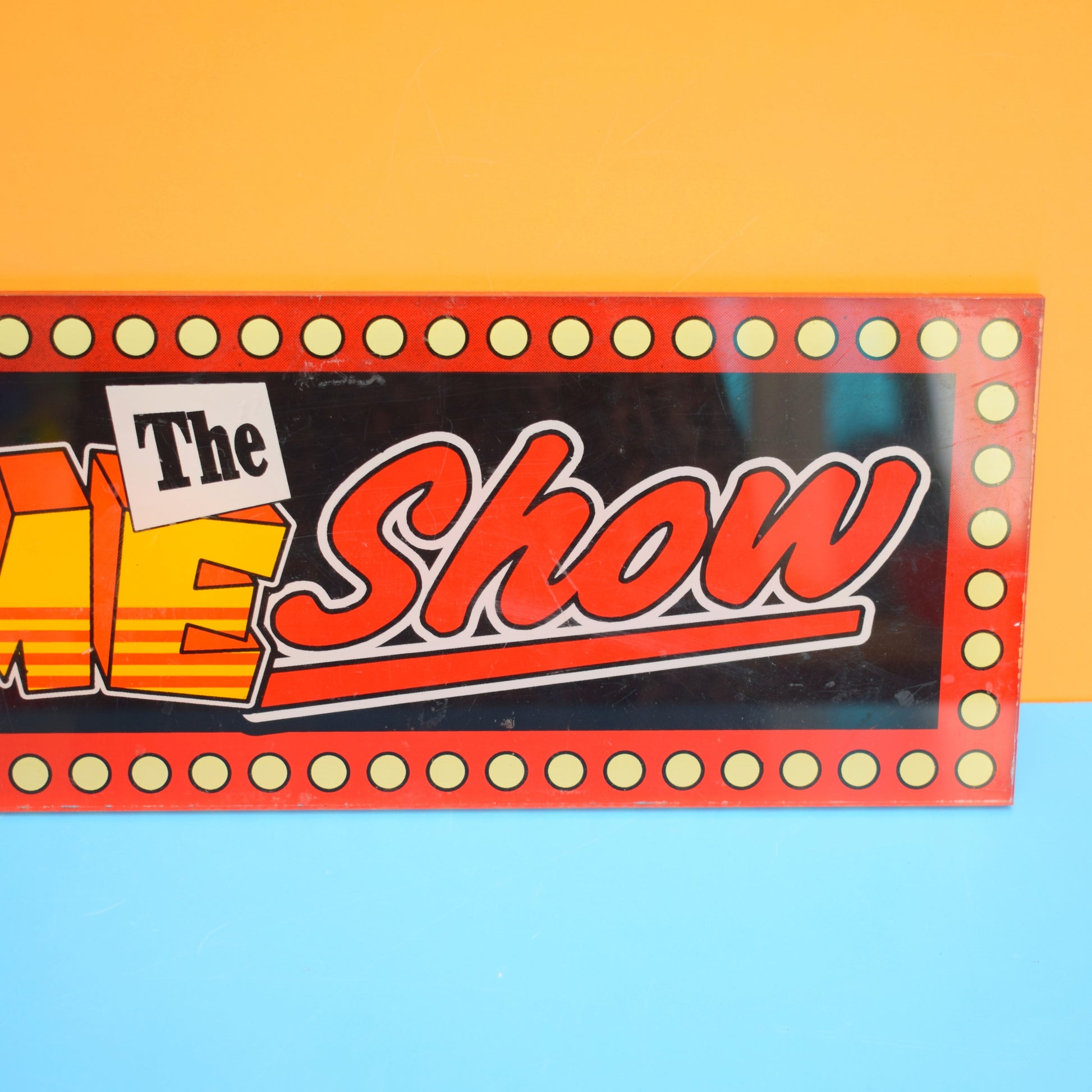 Vintage 1990s Perspex Pinball Sign - The Game Show by Pineapple Retro
