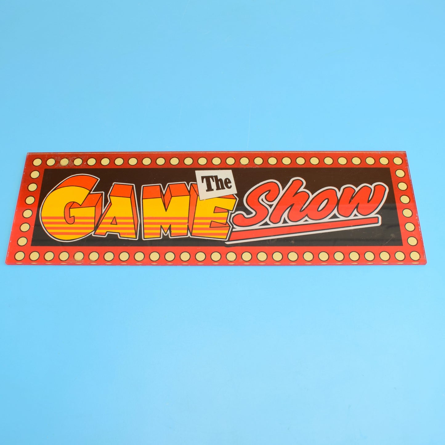 Vintage 1990s Perspex Pinball Sign - The Game Show by Pineapple Retro