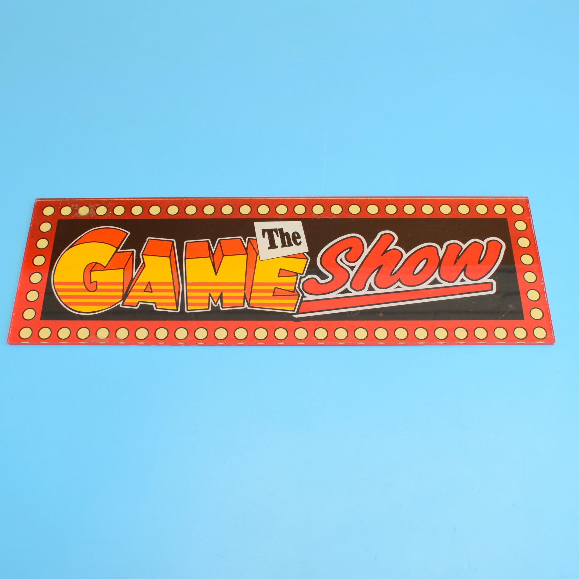 Vintage 1990s Perspex Pinball Sign - The Game Show by Pineapple Retro