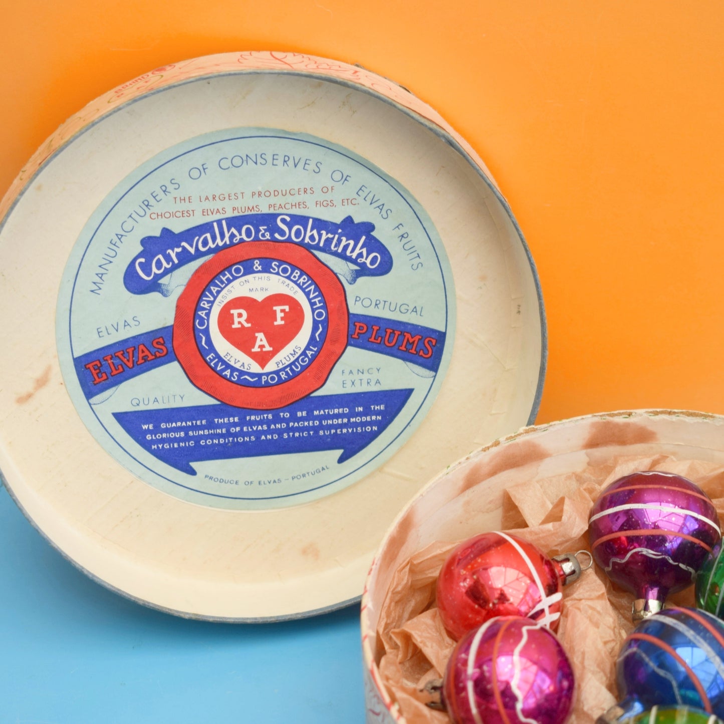 Vintage 1950s Glass Christmas Baubles - Small - Lovely Box