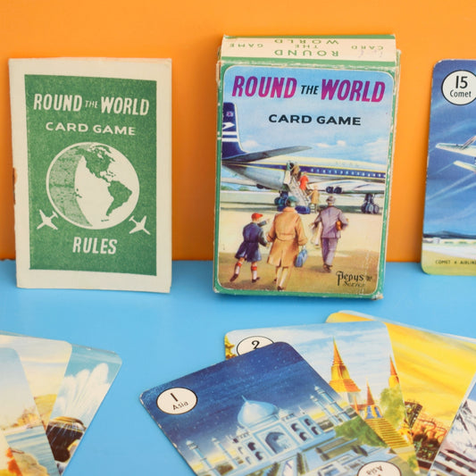 Vintage 1960s Card Game - Round The World - Complete