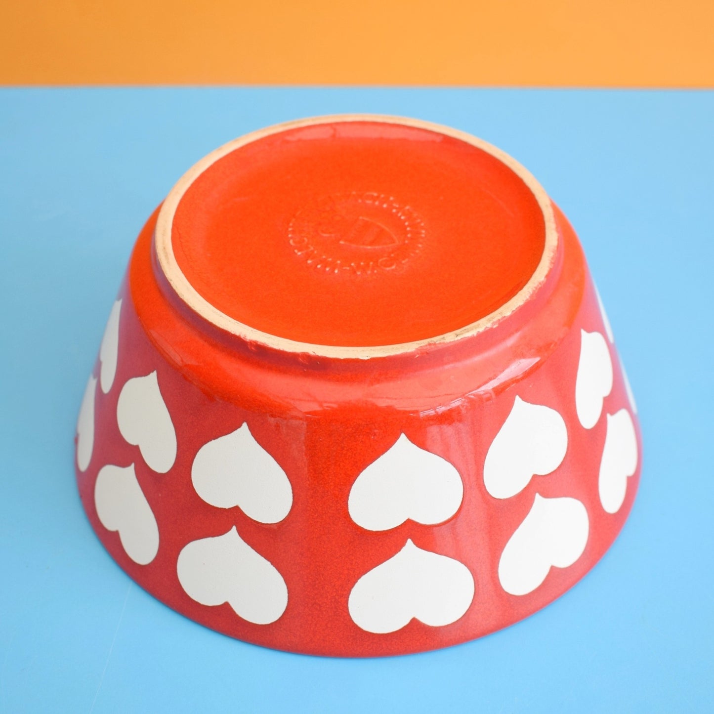 Vintage 1980s German - Waechtersbach - Heart Print Bowl by Pineapple Retro
