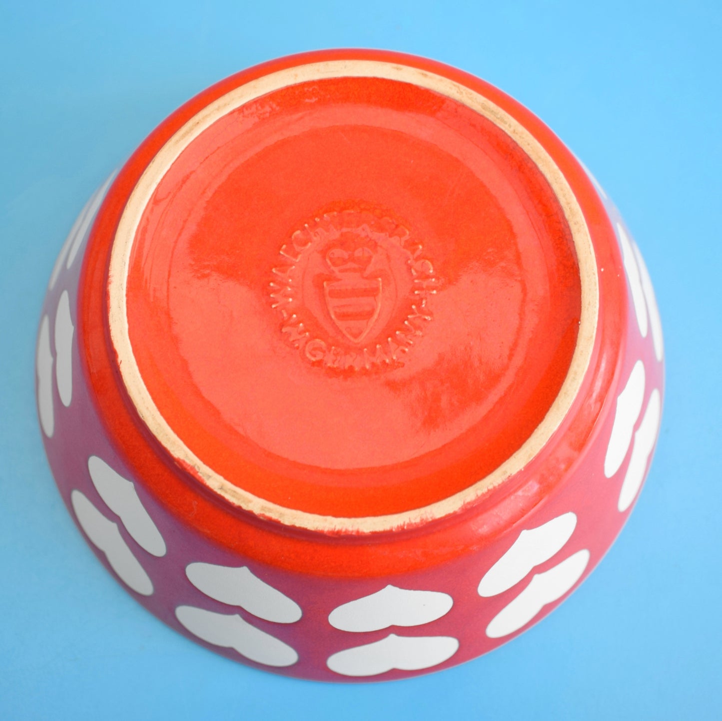 Vintage 1980s German - Waechtersbach - Heart Print Bowl by Pineapple Retro