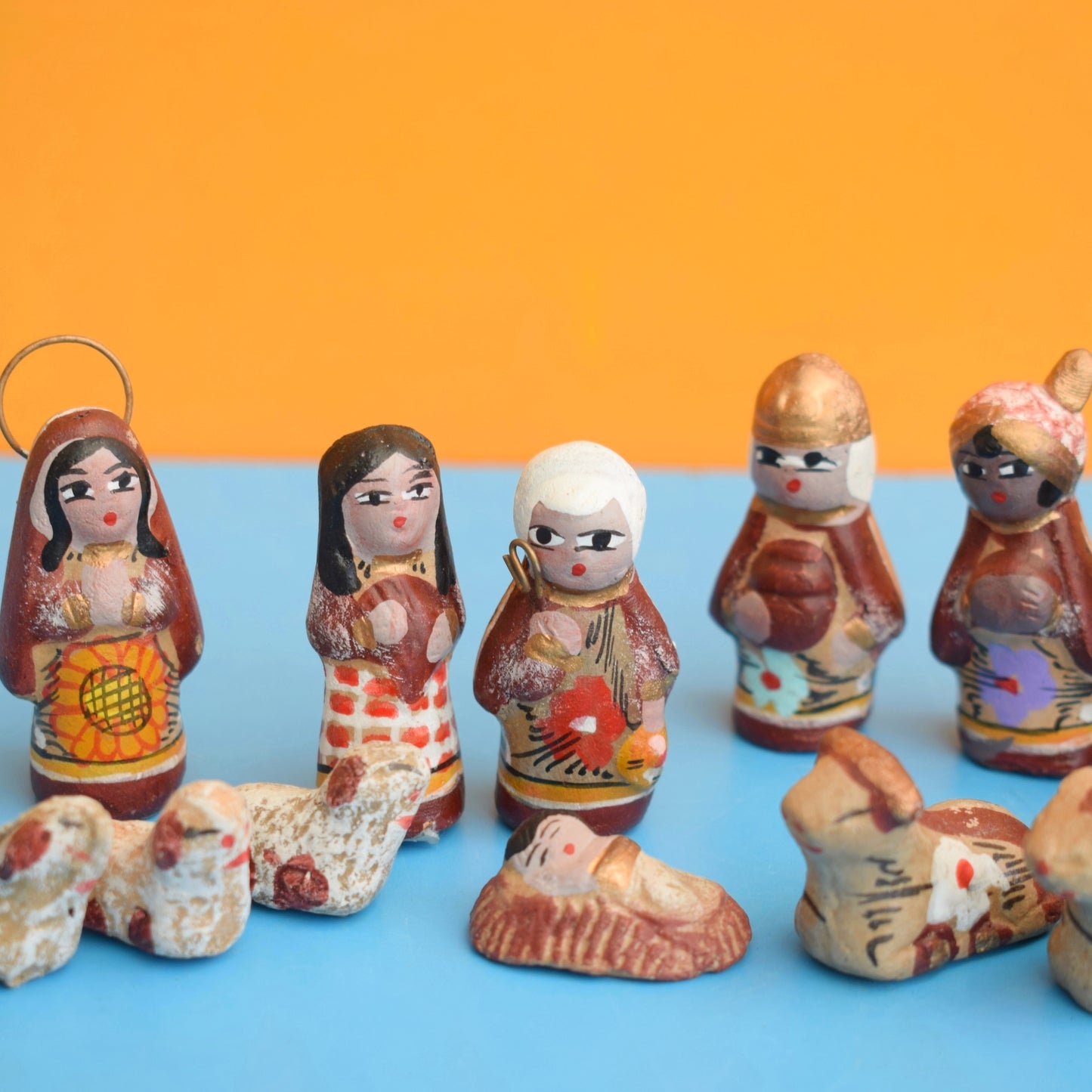 Vintage 1970s Mexican Nativity Scene by Pineapple Retro