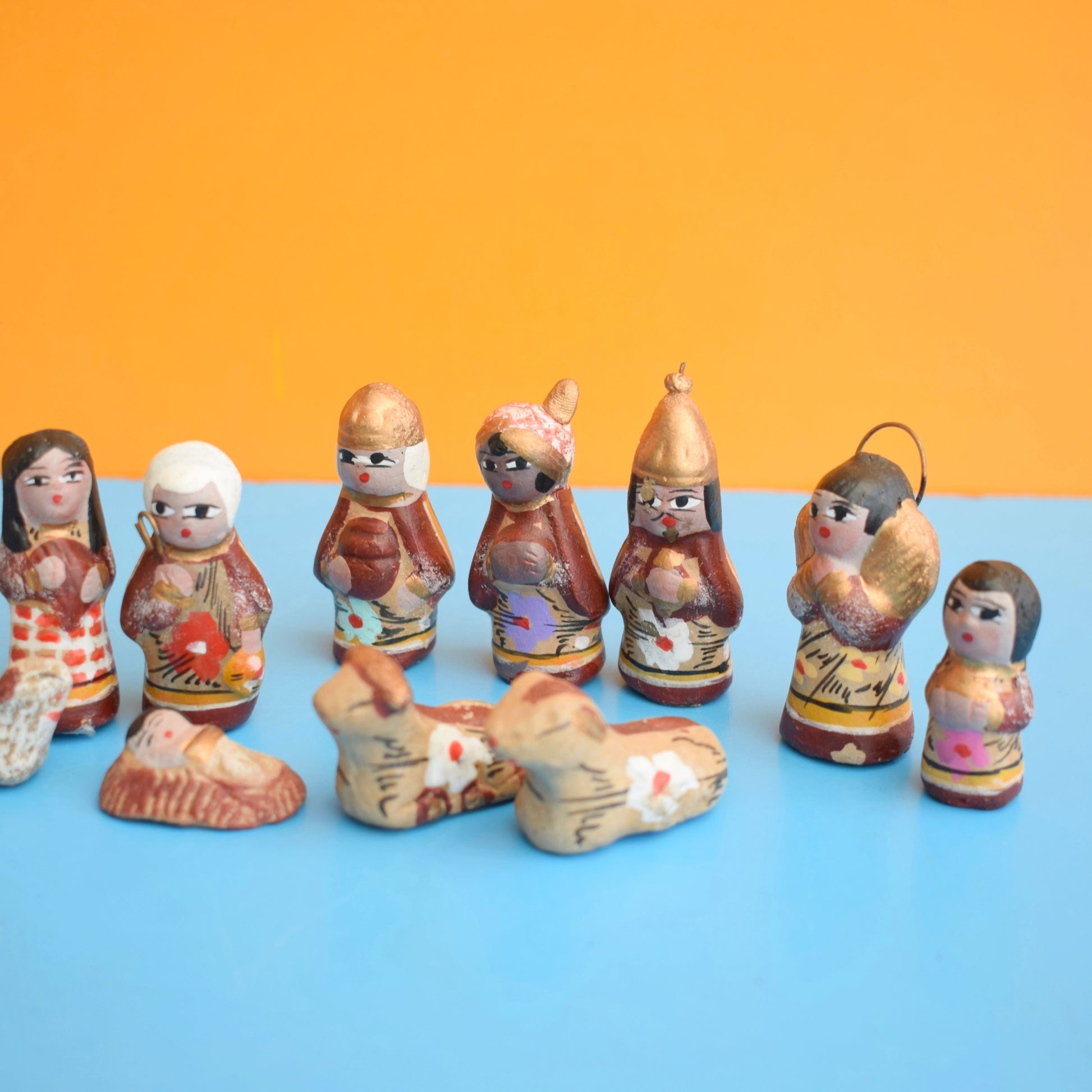 Vintage 1970s Mexican Nativity Scene by Pineapple Retro