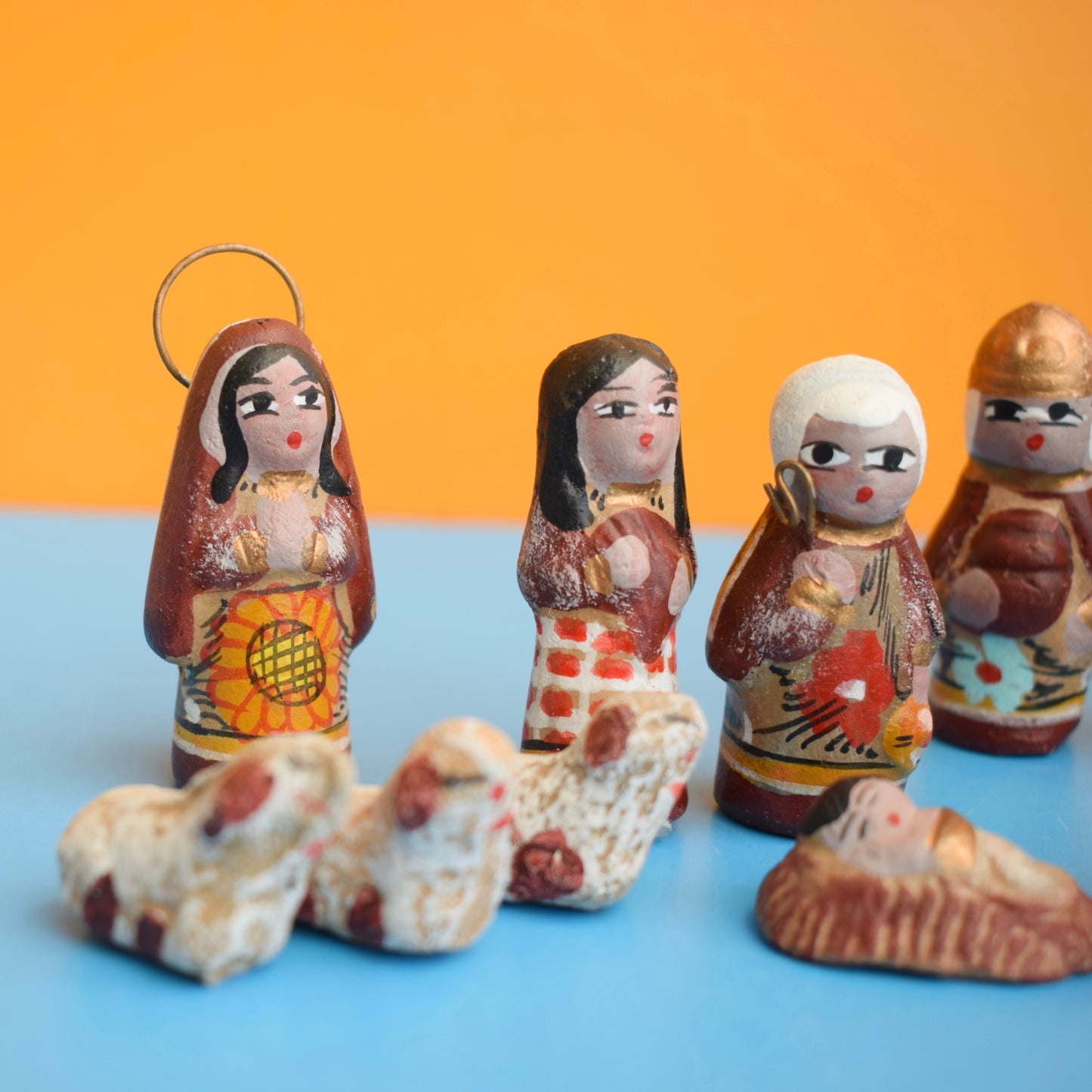 Vintage 1970s Mexican Nativity Scene by Pineapple Retro