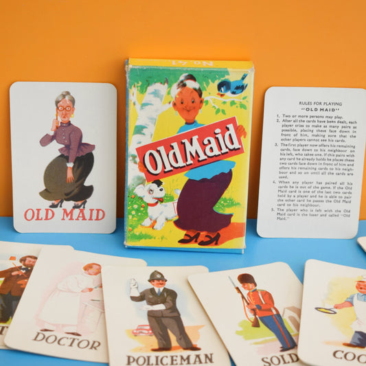 Vintage 1960s Old Maid Card Game - Fantastic Images - Complete
