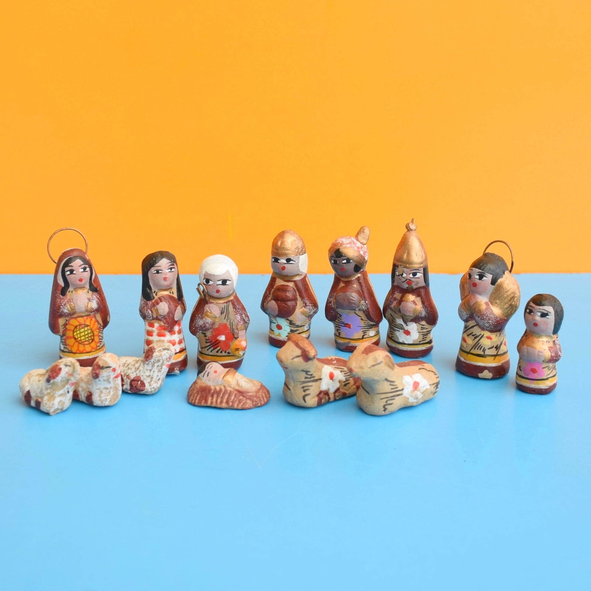 Vintage 1970s Mexican Nativity Scene by Pineapple Retro
