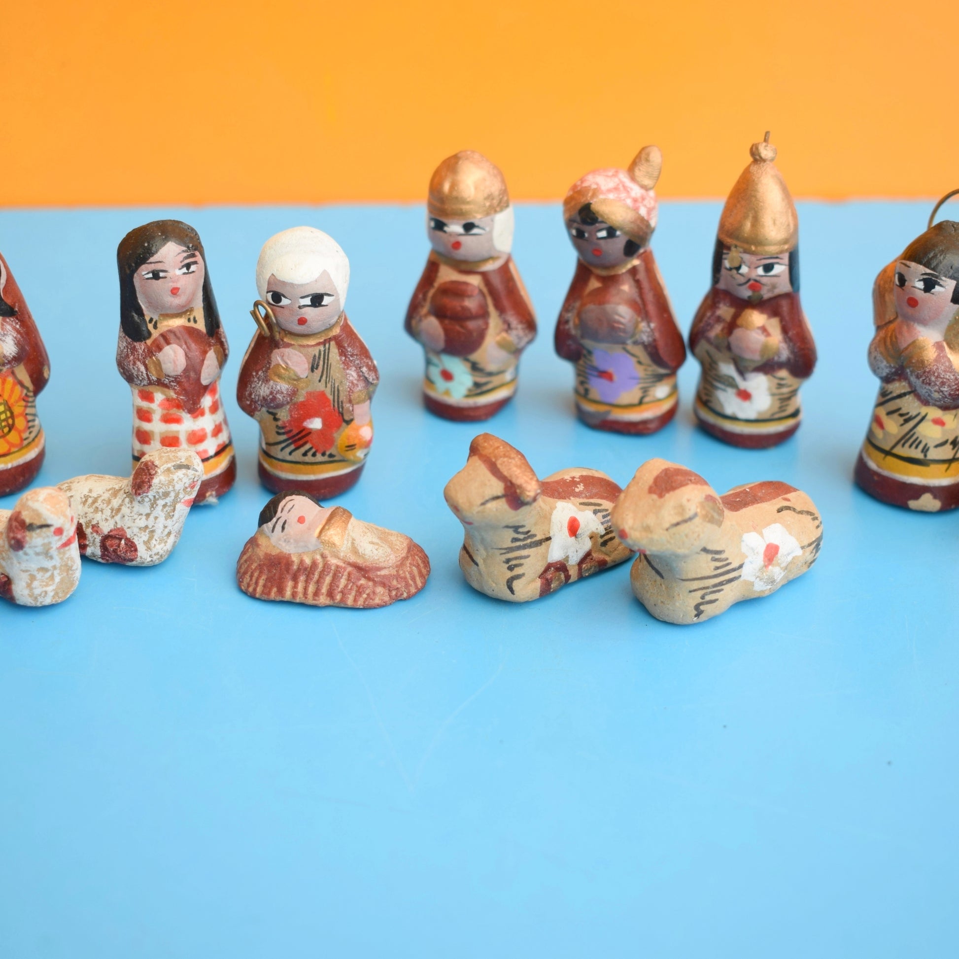 Vintage 1970s Mexican Nativity Scene by Pineapple Retro