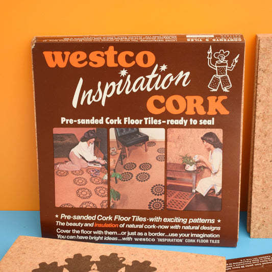 Vintage 1970s Cork Tiles- Unused - Acorn / Plain Packs by Vintage