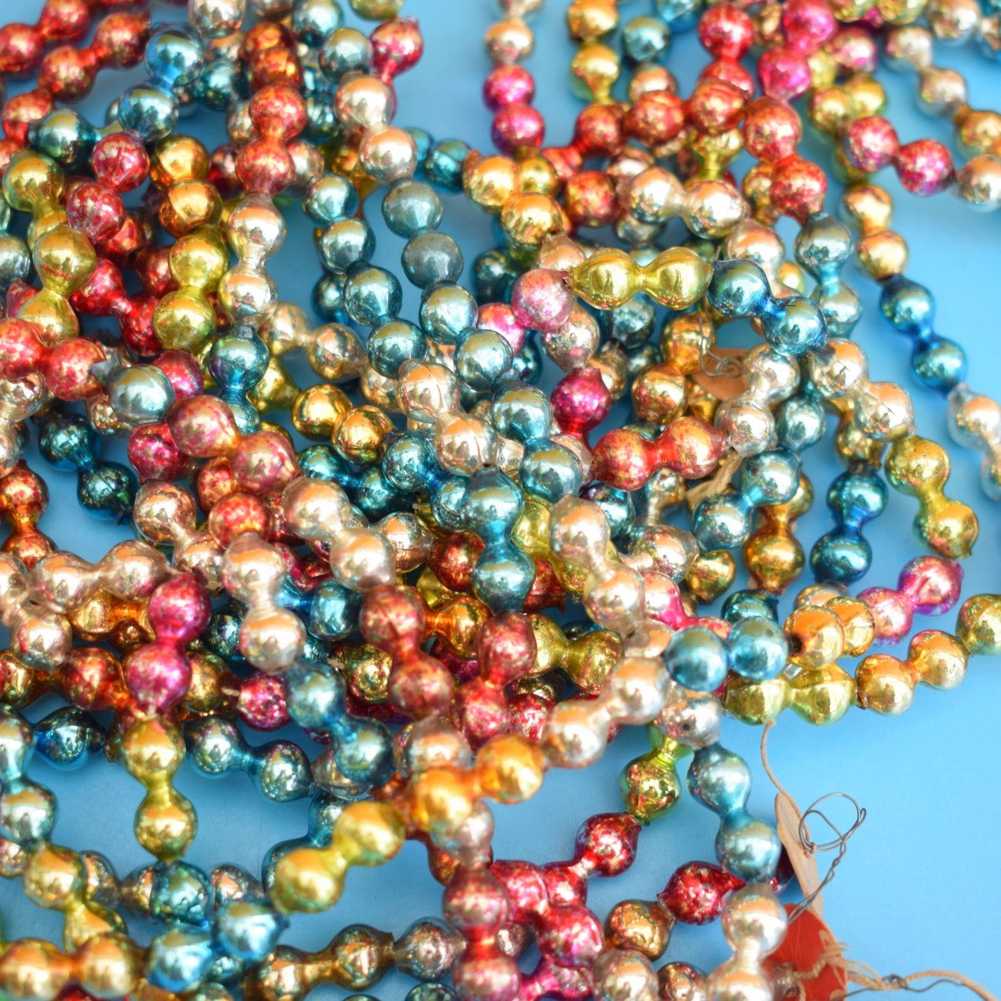 Vintage 1950s Mercury Glass Bead Garlands - Christmas