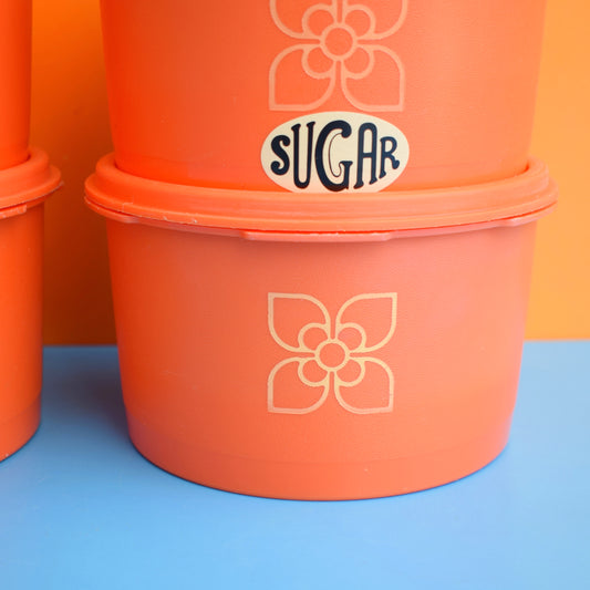Vintage 1970s Tupperware Fan Top - Orange - Multiples Available by Pineapple Retro