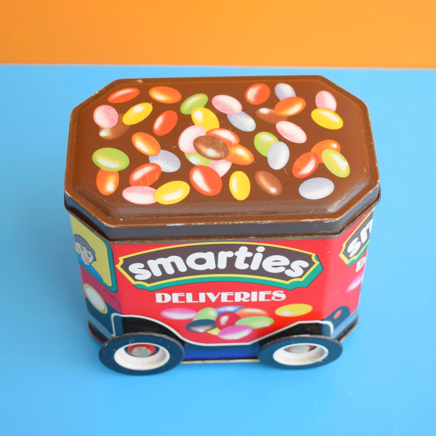 Vintage 1980s Delivery Van Tin -Smarties .. by Pineapple Retro