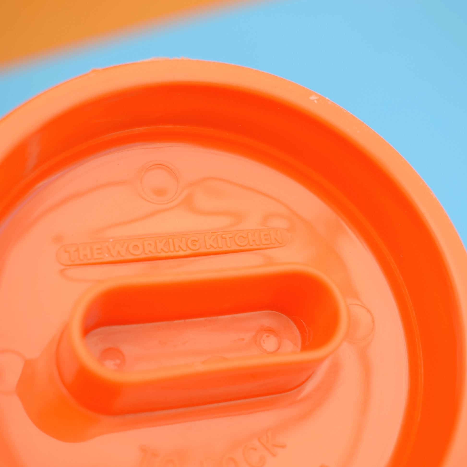 Vintage 1970s Plastic Egg Slicer / Flour Shaker / Storage - Orange - England by Vintage
