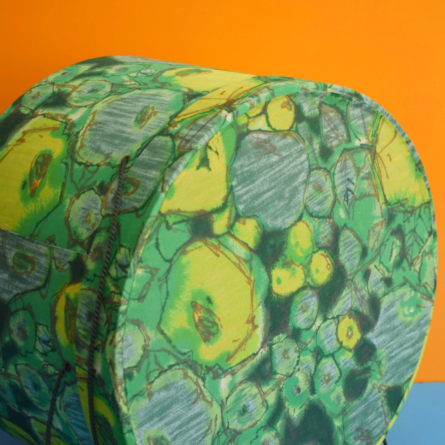 Vintage 1960s Large Hat Box - Storage - Green