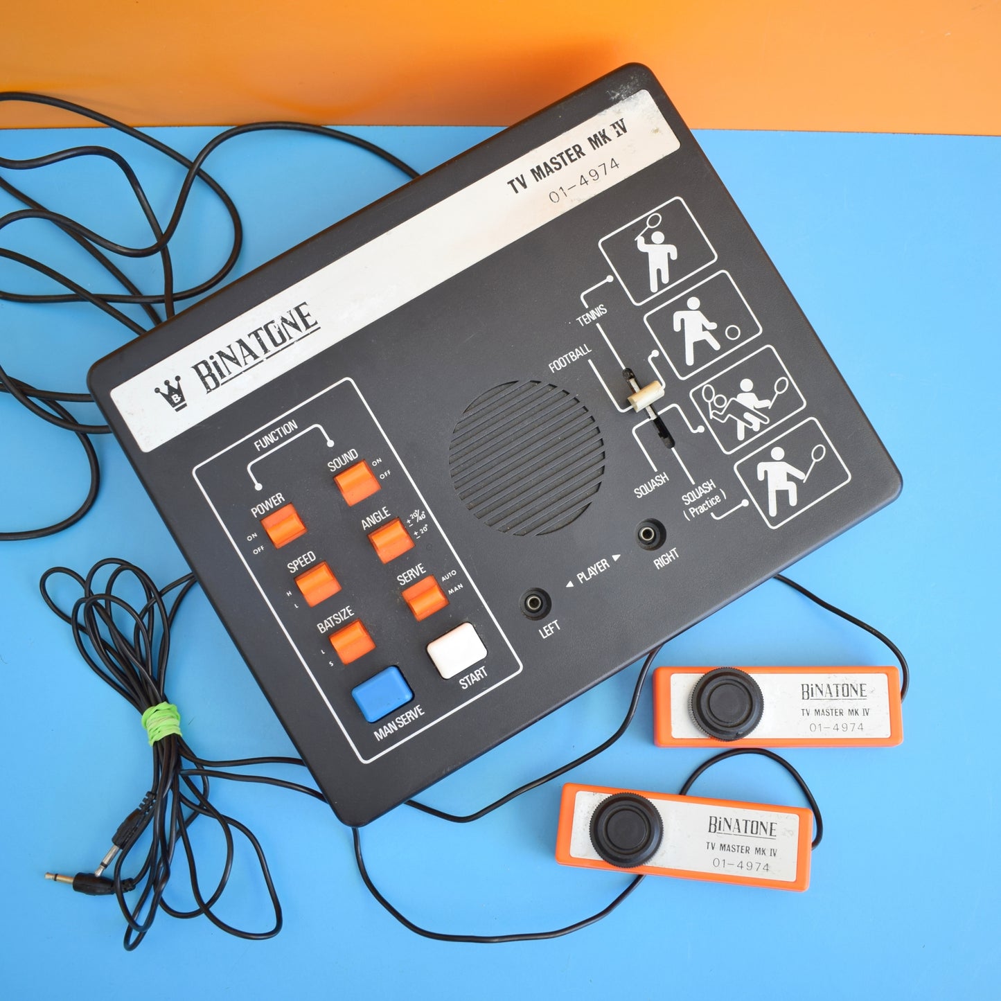 Vintage 1970s Binatone TV Master MK 4 Games Console - Orange