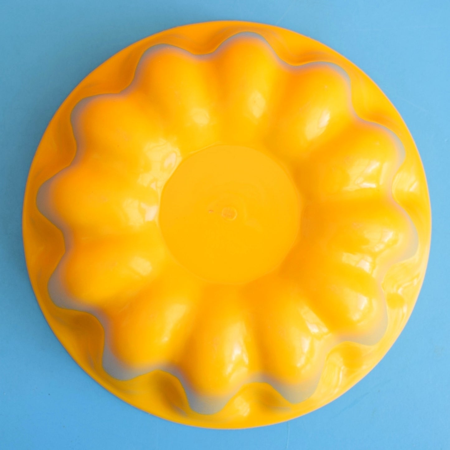 Vintage 1980s Jelly Mould / Cookie Cutters - Yellow / Orange Plastic