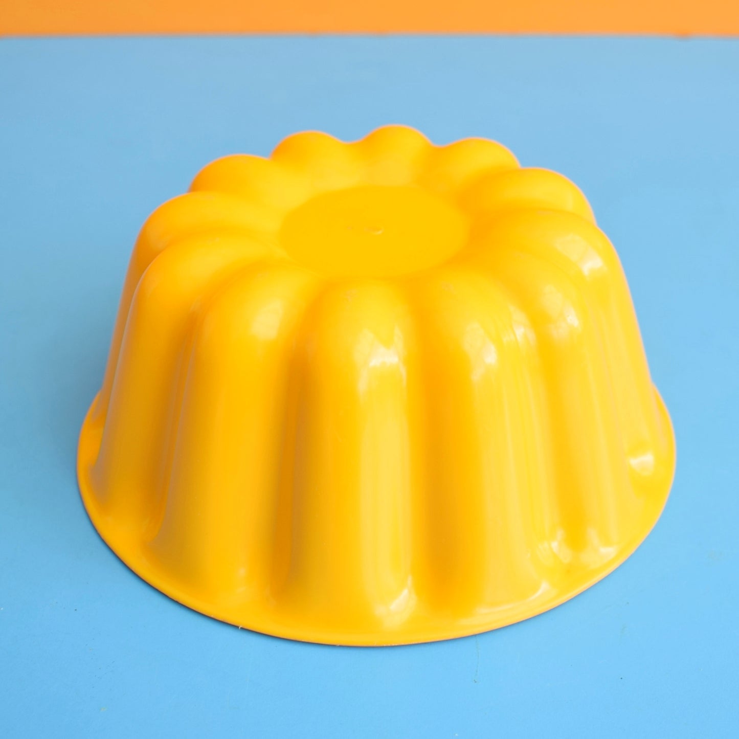Vintage 1980s Jelly Mould / Cookie Cutters - Yellow / Orange Plastic