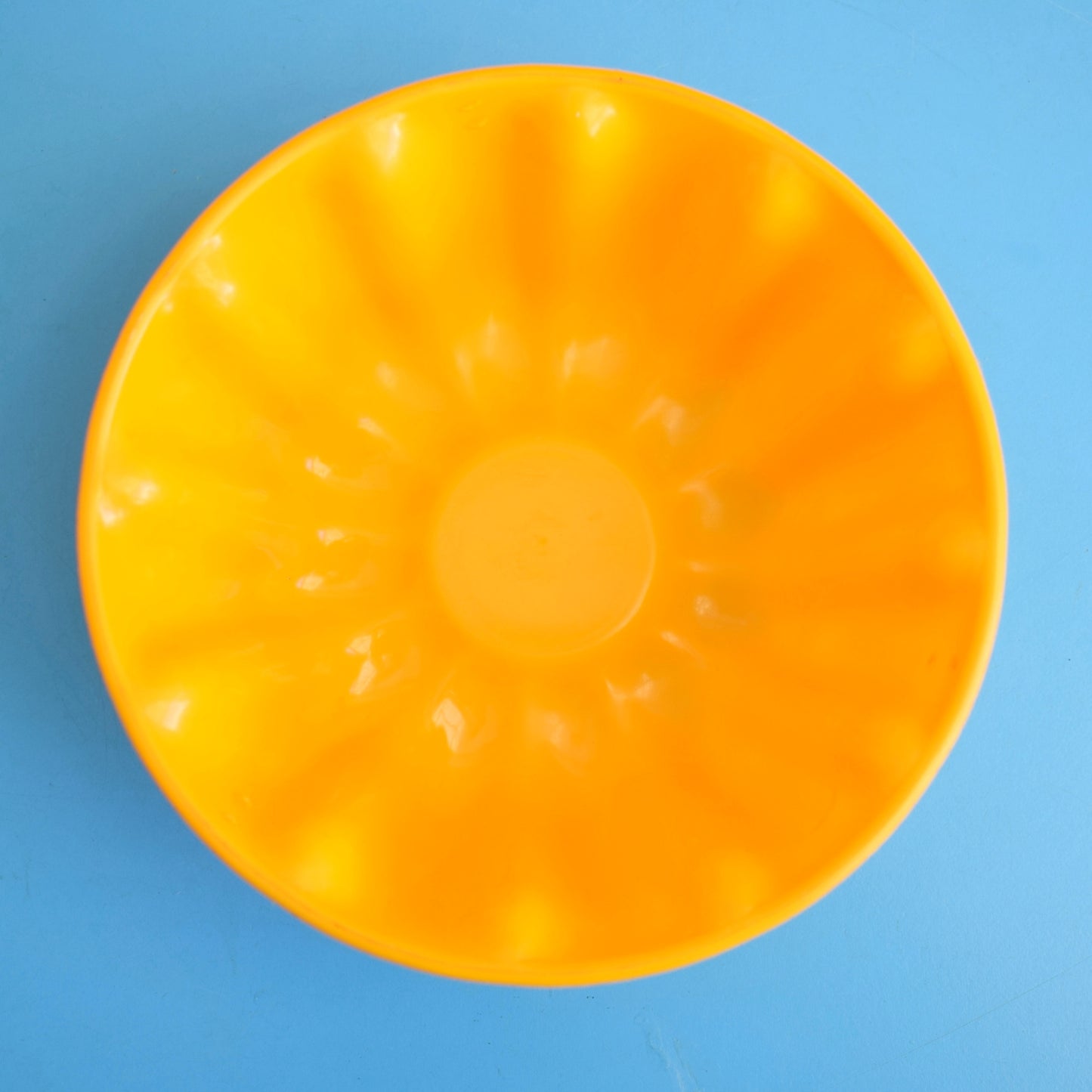 Vintage 1980s Jelly Mould / Cookie Cutters - Yellow / Orange Plastic