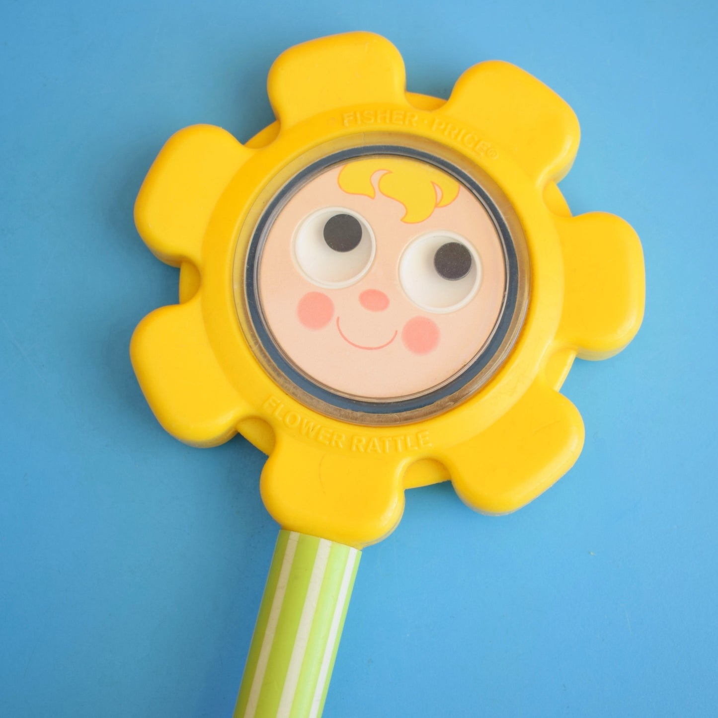 Vintage 1970s Plastic Flower Rattle - Fisher Price .
