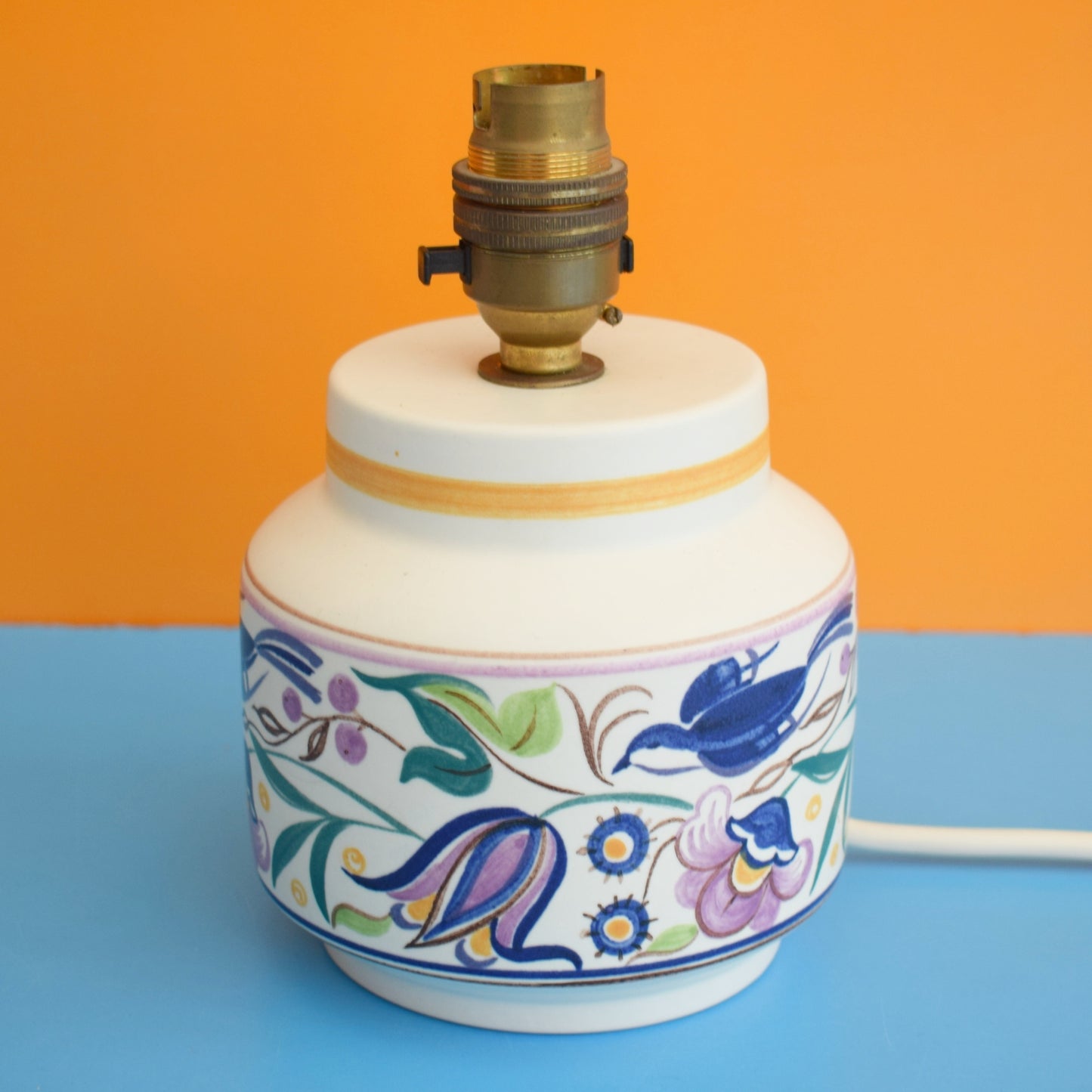 Vintage 1960s Poole Pottery Lamp