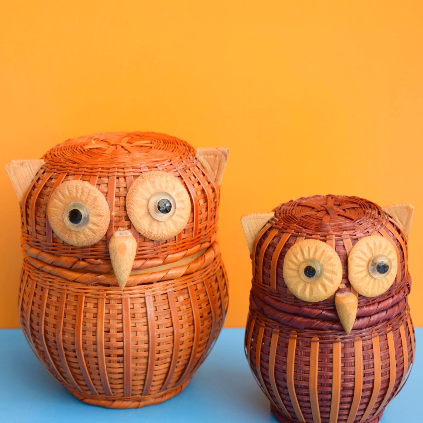 Vintage 1970s Kitsch Owl Shaped Containers 2 by Pineapple Retro