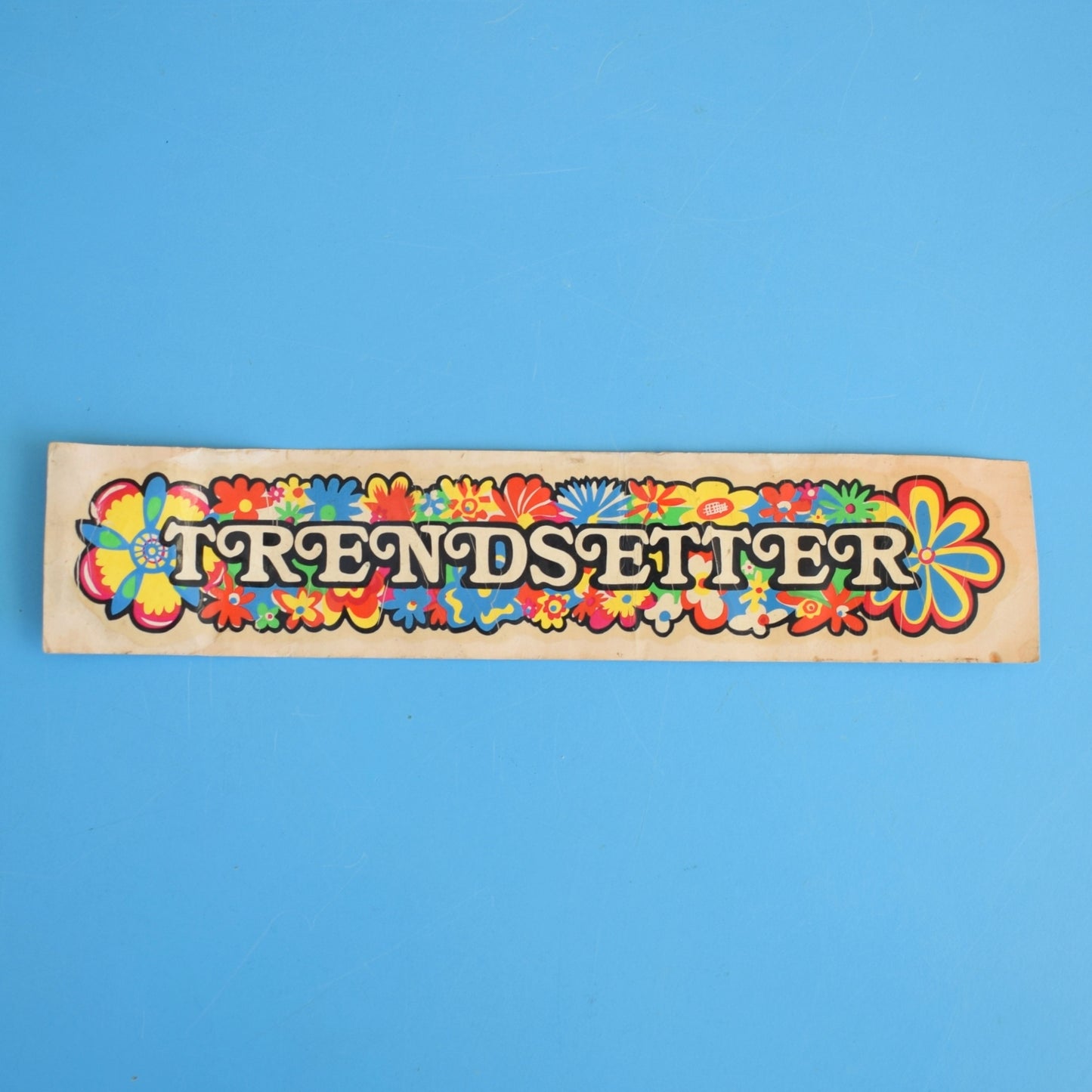 Vintage 1970s Bold Water Slide Transfer Stickers - Bikes - Flower Power by Pineapple Retro