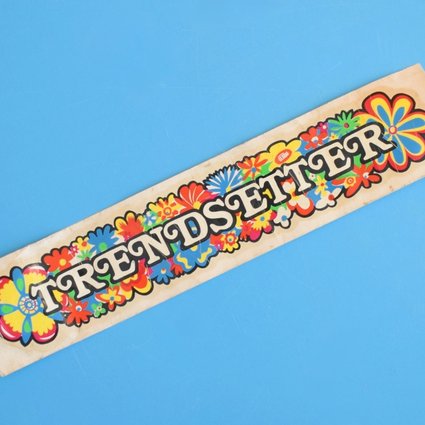 Vintage 1970s Bold Water Slide Transfer Stickers - Bikes - Flower Power by Pineapple Retro