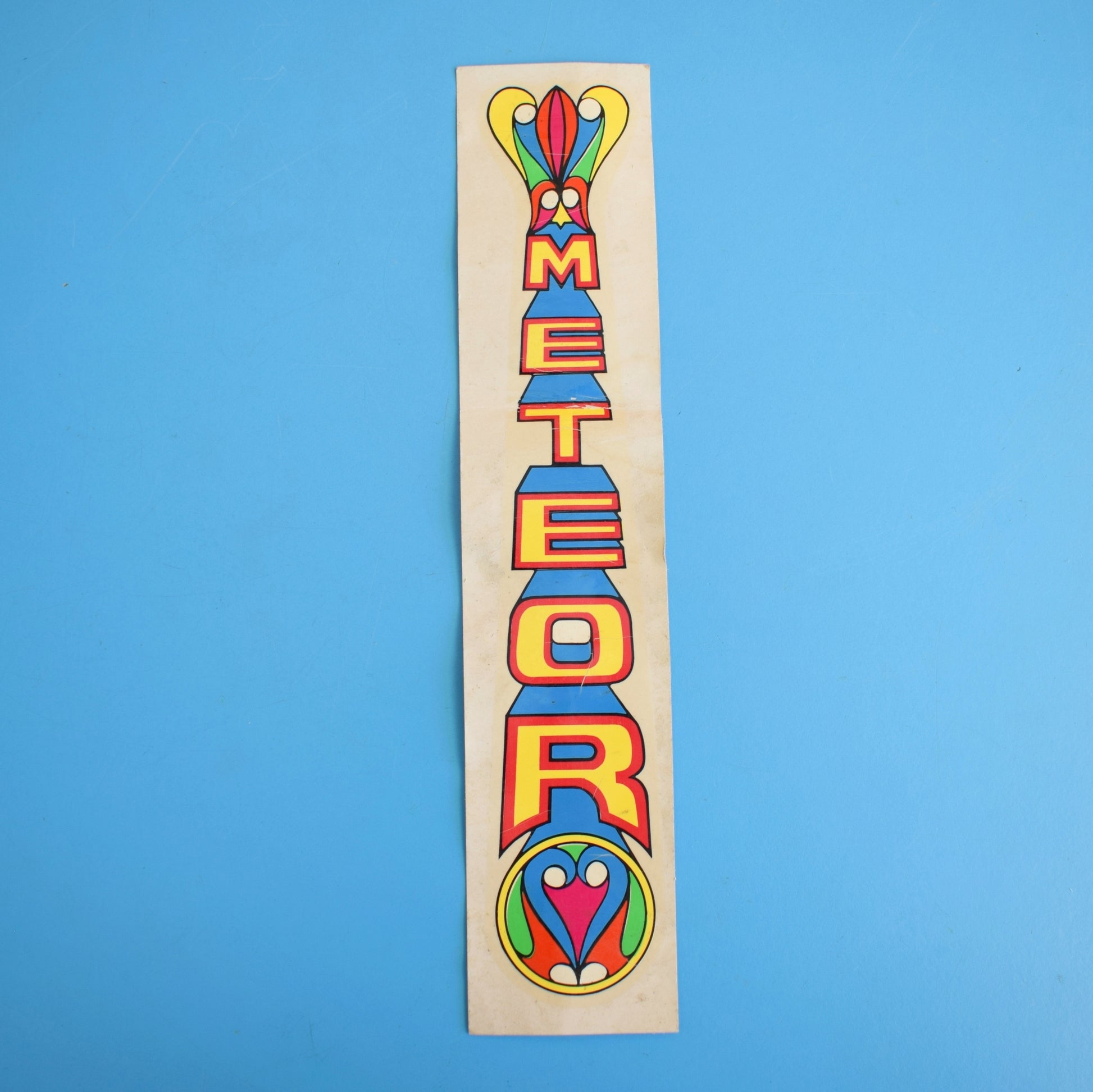 Vintage 1970s Bold Water Slide Transfer Stickers - Bikes - Flower Power by Pineapple Retro