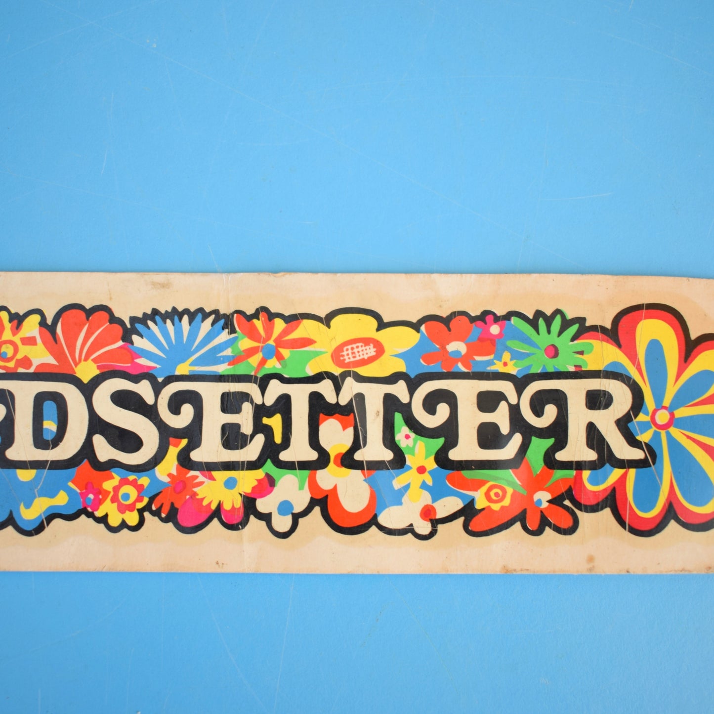 Vintage 1970s Bold Water Slide Transfer Stickers - Bikes - Flower Power by Pineapple Retro