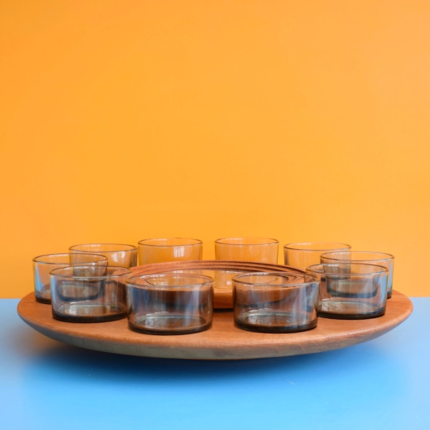 Vintage 1960s Fondue Set Teak / Stainless Steel - Danish / Swiss