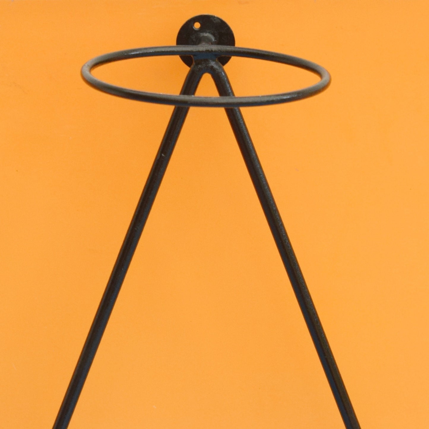 Vintage 1950s Atomic Wall Mounted Hall Stand - Yellow & Black