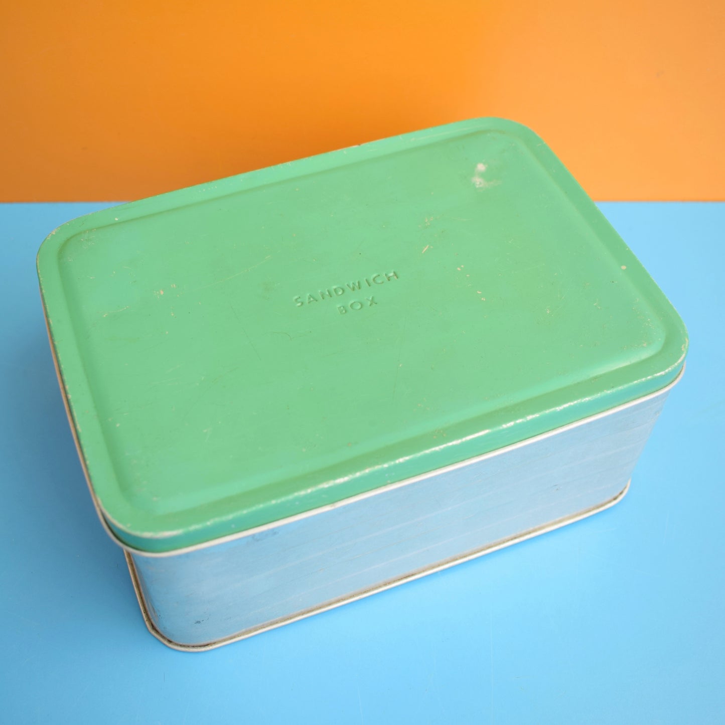 Vintage 1960s Glass Christmas Baubles - Sandwich Tin - Green & Pink by Pineapple Retro