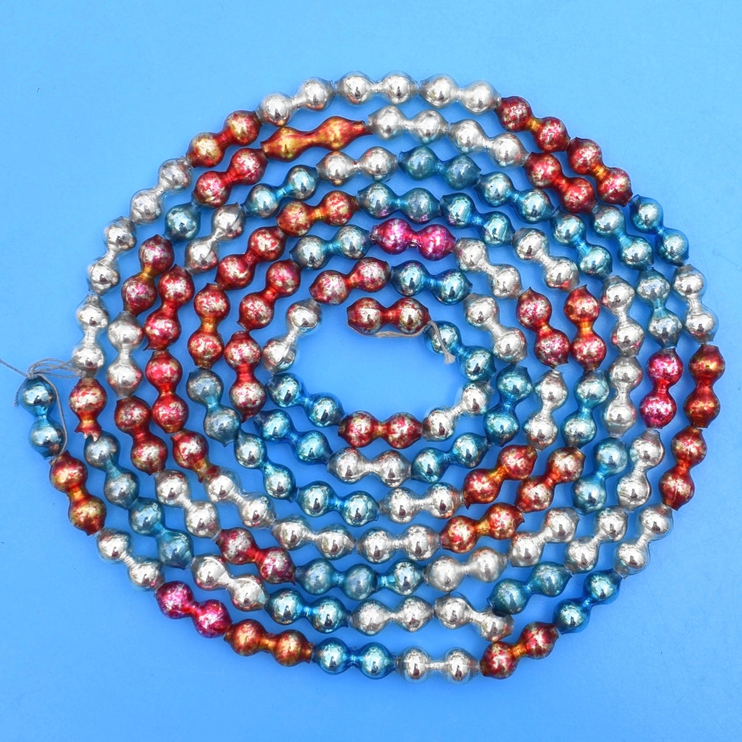 Vintage 1950s Mercury Glass Bead Garlands - Christmas