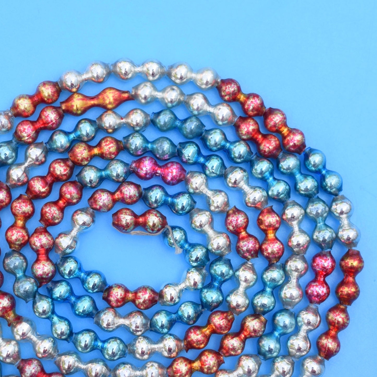 Vintage 1950s Mercury Glass Bead Garlands - Christmas