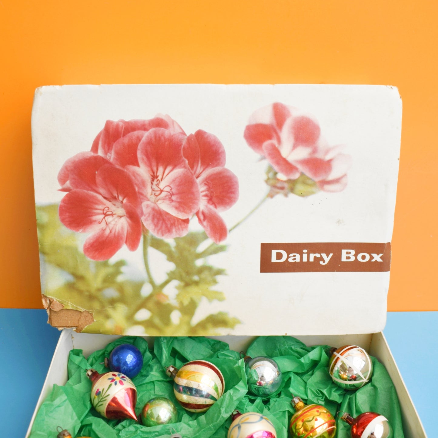 Vintage 1960s Glass Christmas Baubles - Small x14 - Chocolate Box by Pineapple Retro
