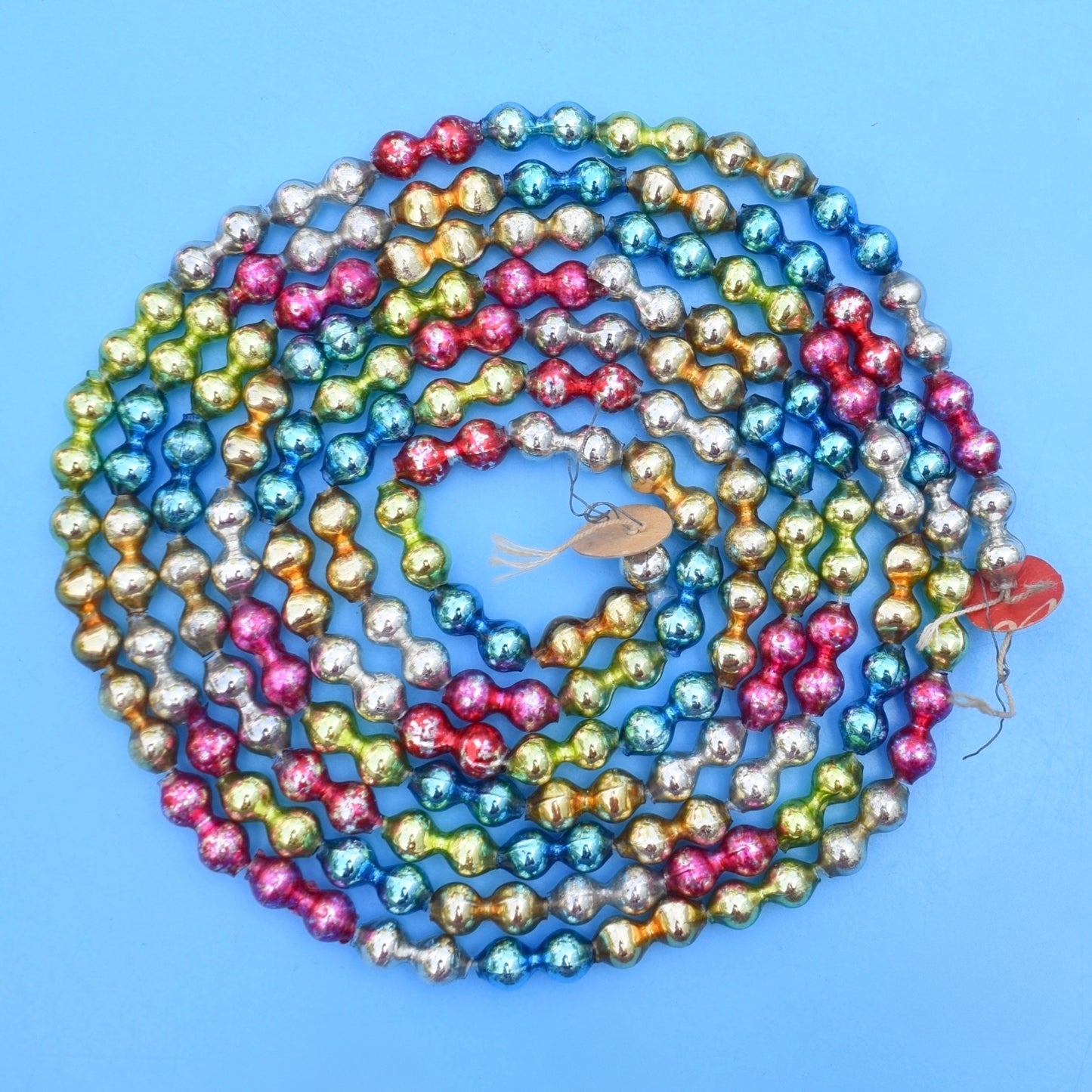 Vintage 1950s Mercury Glass Bead Garlands - Christmas