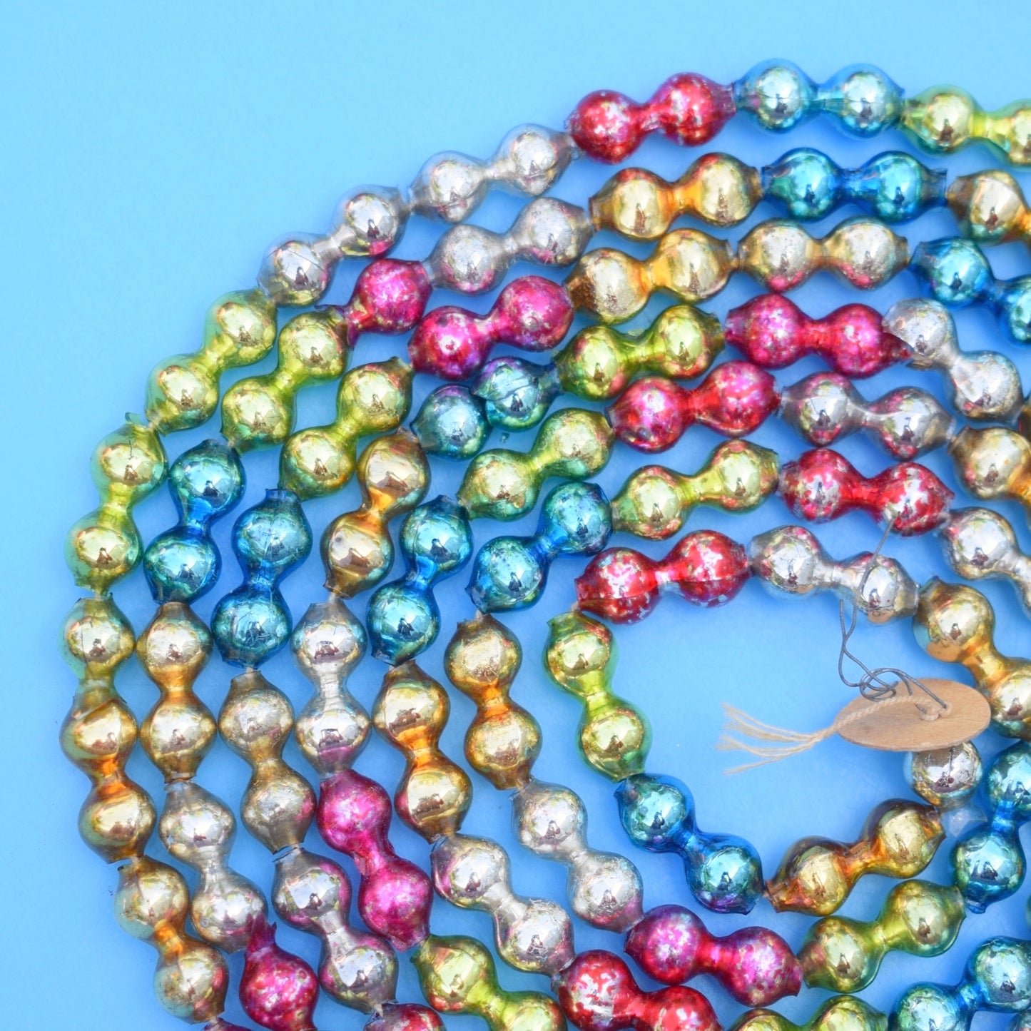 Vintage 1950s Mercury Glass Bead Garlands - Christmas