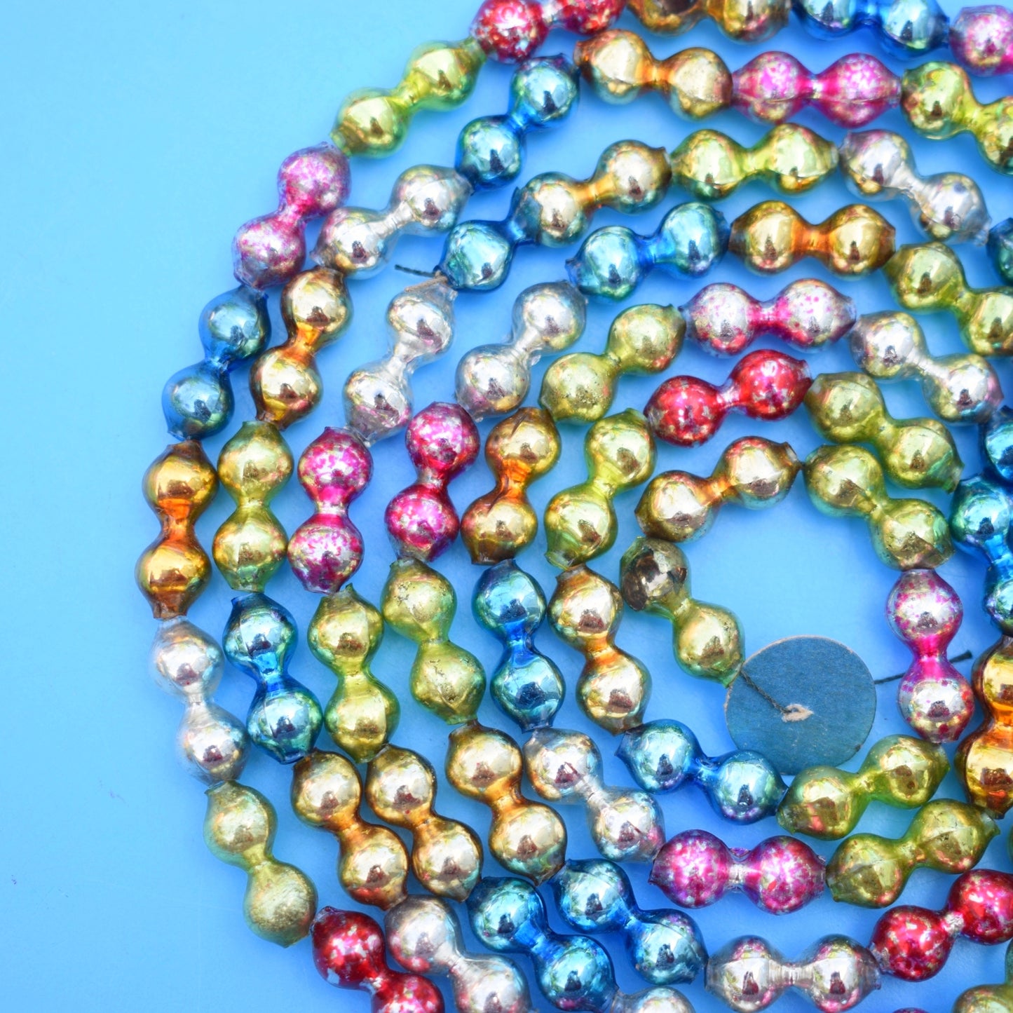 Vintage 1950s Mercury Glass Bead Garlands - Christmas