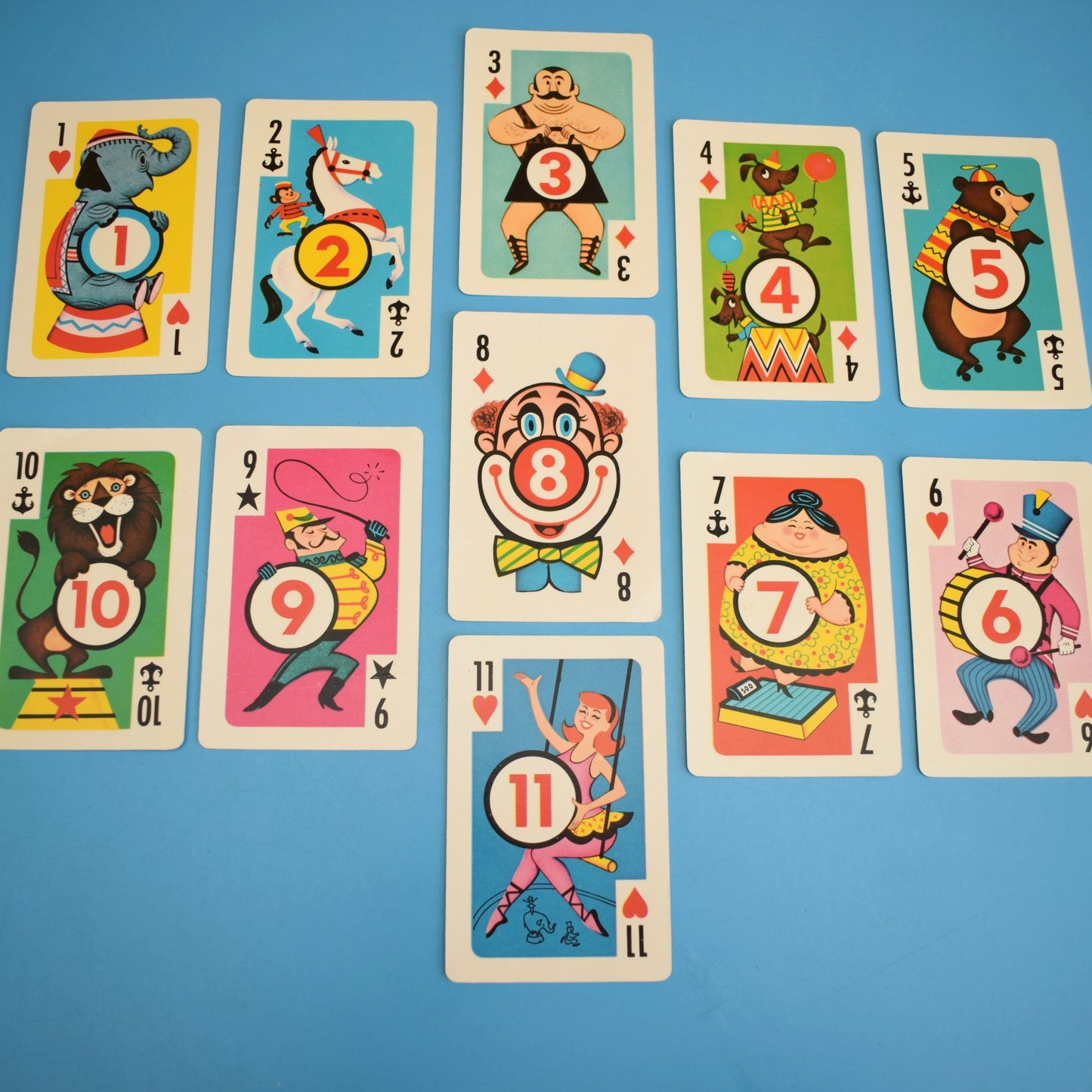 Vintage 1960s Circus Playing Cards - Fantastic Images - Ideal Framing