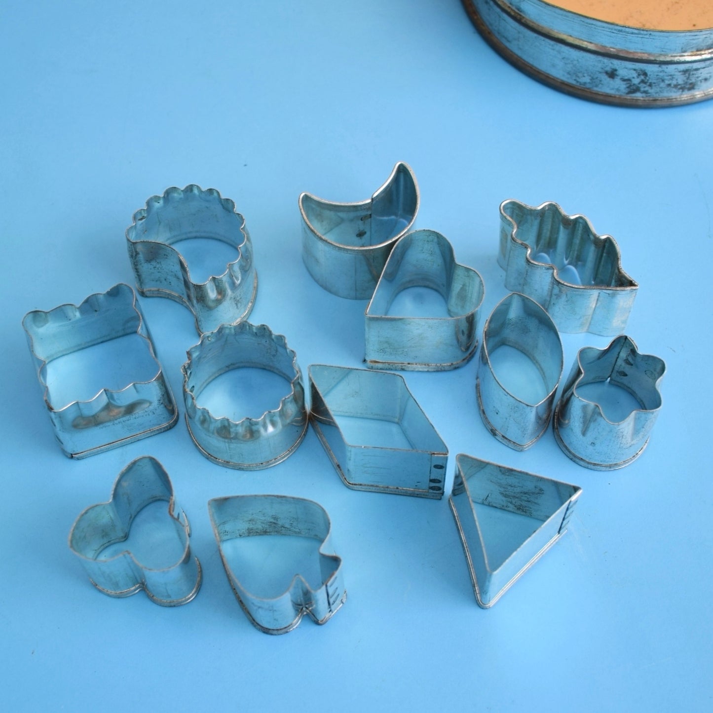 Vintage 1950s Metal Aspic Cutters x12 - Tala