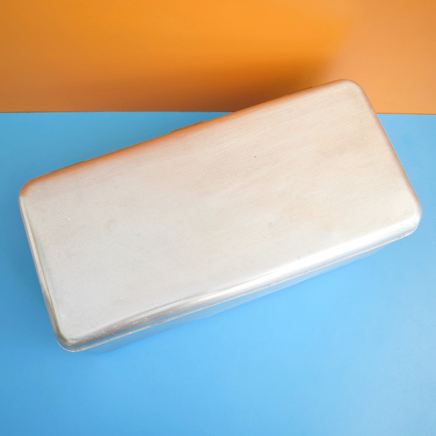 Vintage 1960s Aluminium Hinged Lidded Box - Storage by Vintage