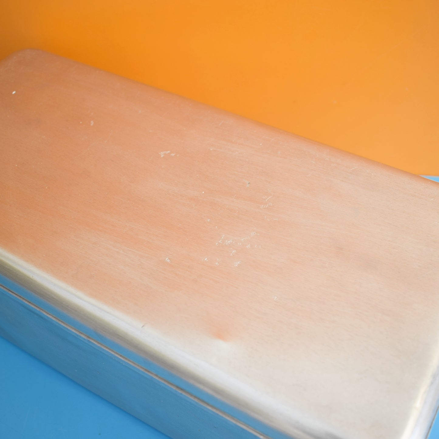 Vintage 1960s Aluminium Hinged Lidded Box - Storage by Vintage