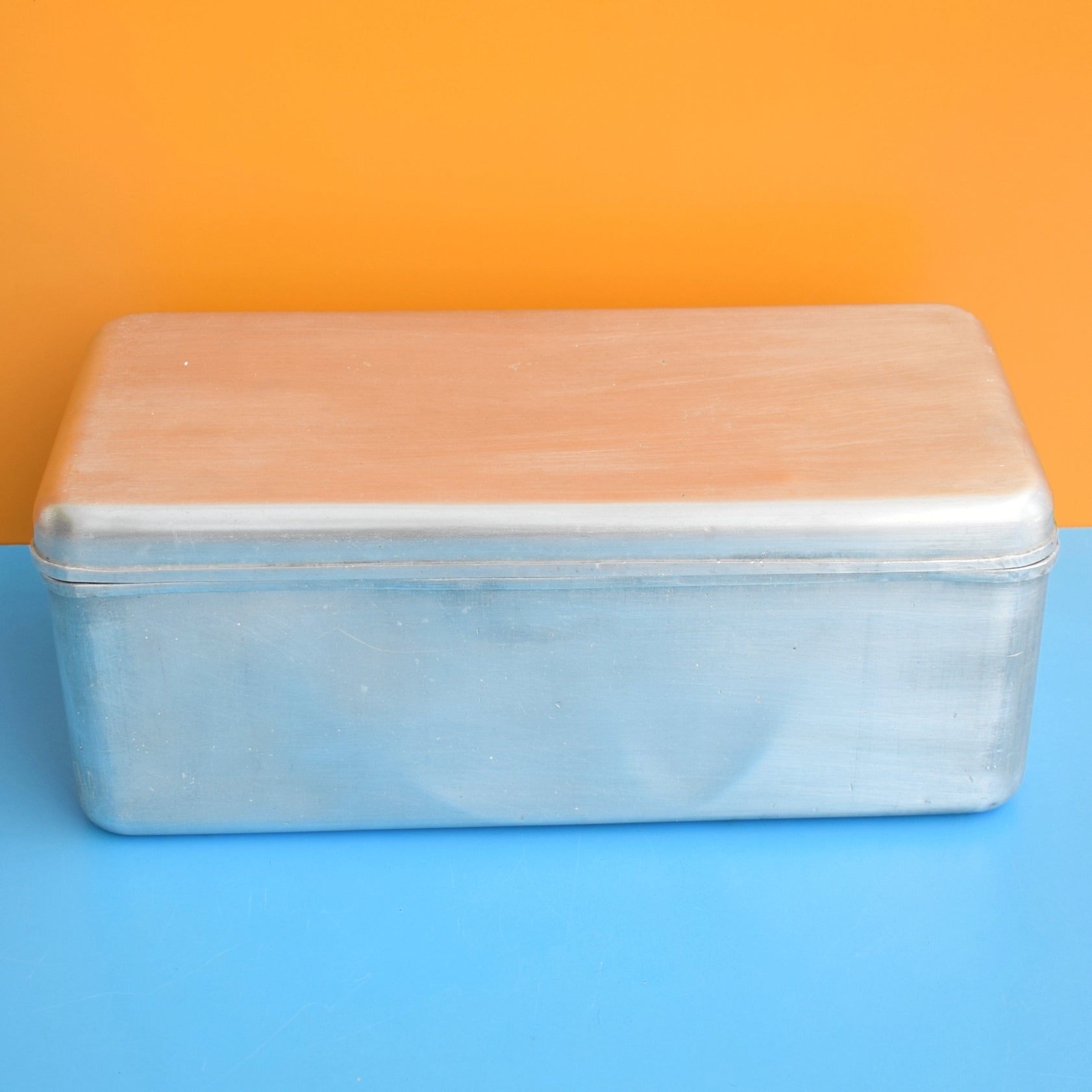 Vintage 1960s Aluminium Hinged Lidded Box - Storage by Vintage